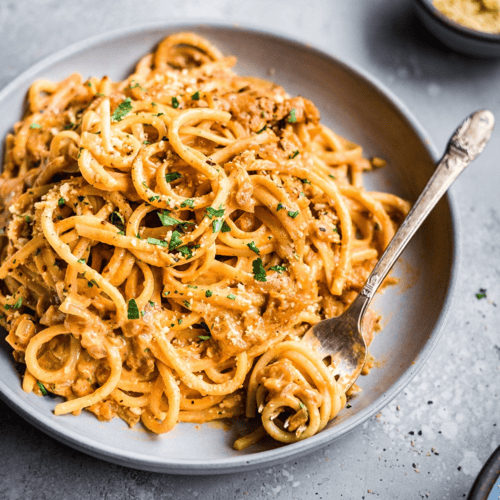 10-Ingredient Creamy Vegan Pantry Pasta