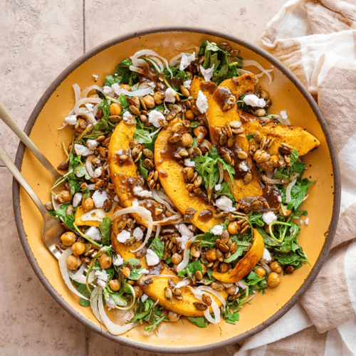 Roasted Pumpkin Salad with Balsamic Vinaigrette