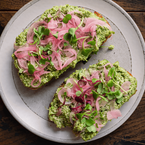 Smashed Edamame Toast