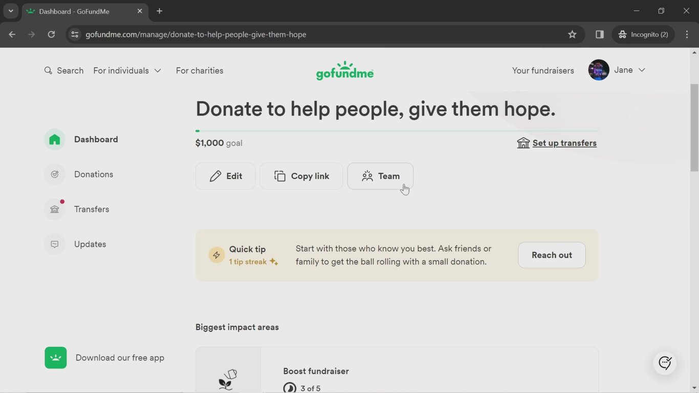 GoFundMe Screenshot 2