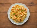 One pot pasta aux crevettes et lait de coco