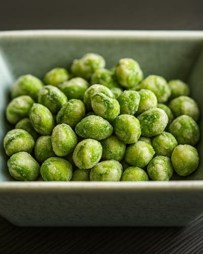 Petits pois au wasabi