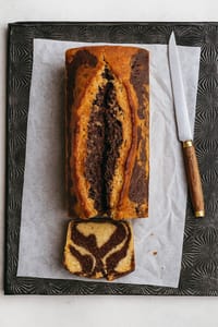 Cake marbré au chocolat