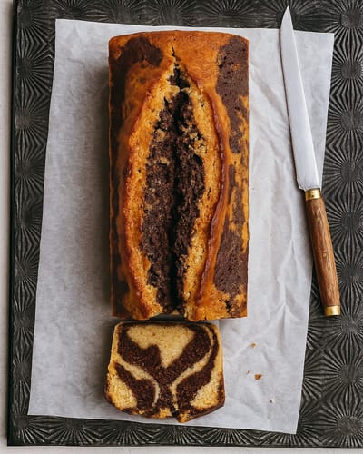 Cake marbré au chocolat