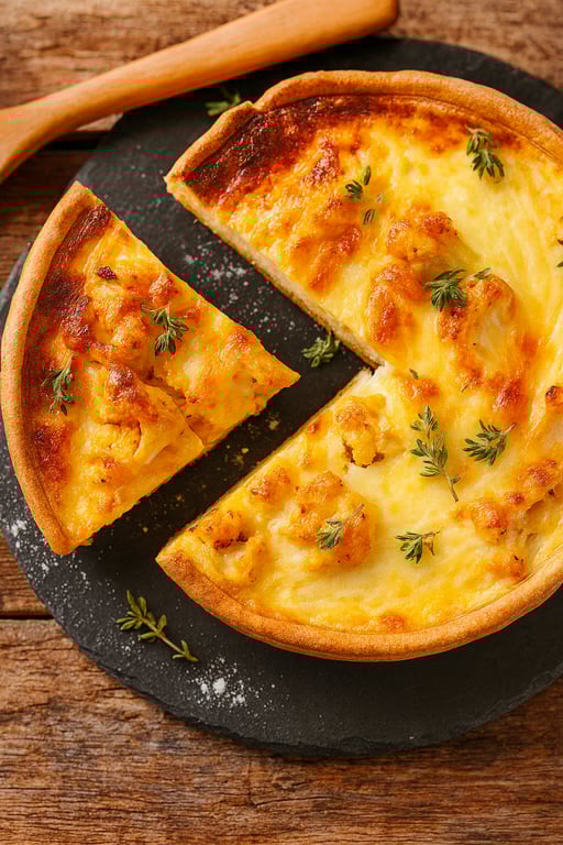 Quiche Potiron, Poulet et aux Herbes