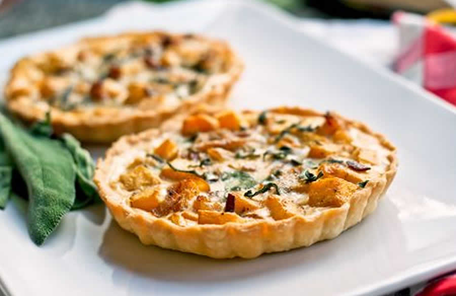 Quiche Butternut, Oignons et Lardons