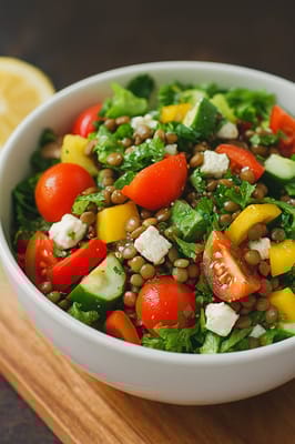 Salade Méditerranéenne aux Lentilles