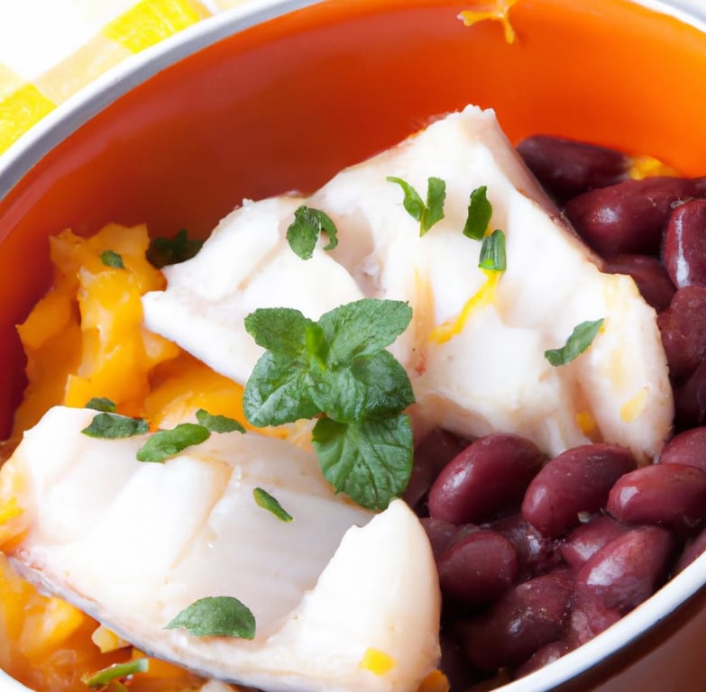 Cabillaud Mangue, Haricots Rouge et Coco