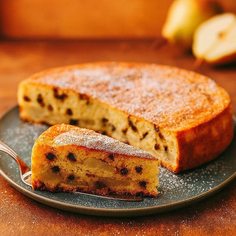 Gâteau aux Poires et Pépites de Chocolat au Thermomix
