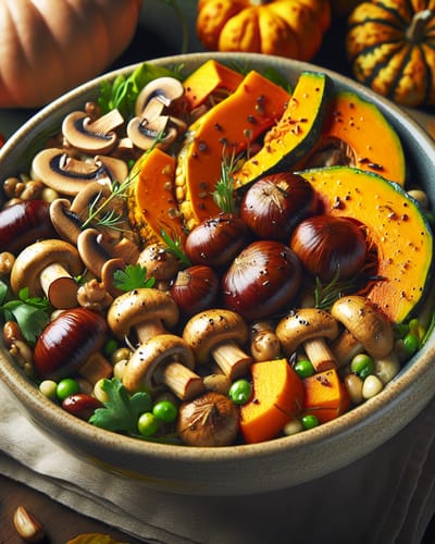 Bowl aux Crozets, Potiron et Champignons