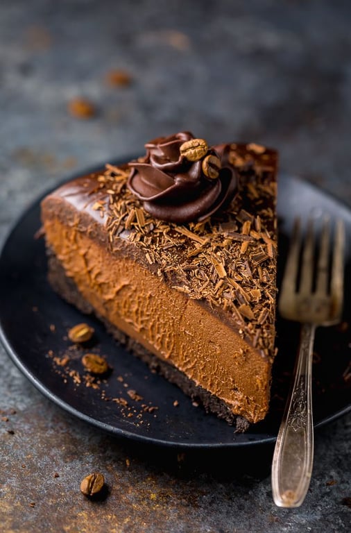 Gâteau au Fromage Expresso et Chocolat Sans Cuisson