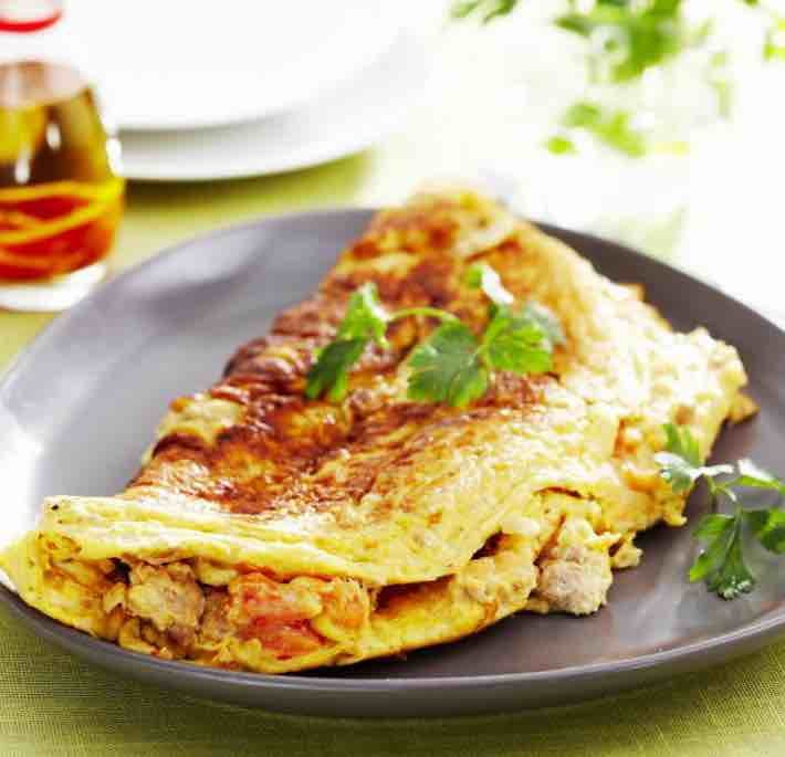 Omelette Verte au Thon