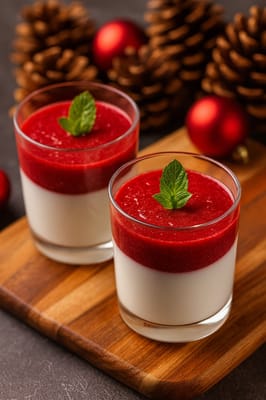 Panna Cotta à la Vanille et Coulis de Framboise