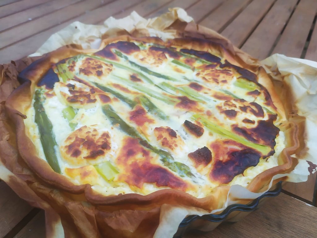 Tarte Asperge, Jambon Cru et Chèvre