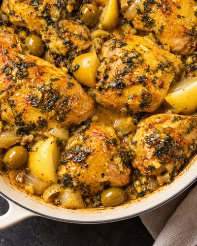 Tajine de poulet au citron confit