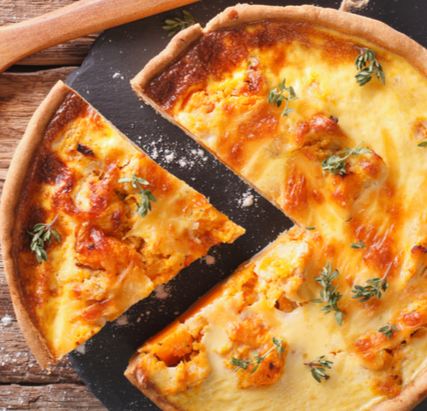 Quiche Potiron, Poulet et aux Herbes