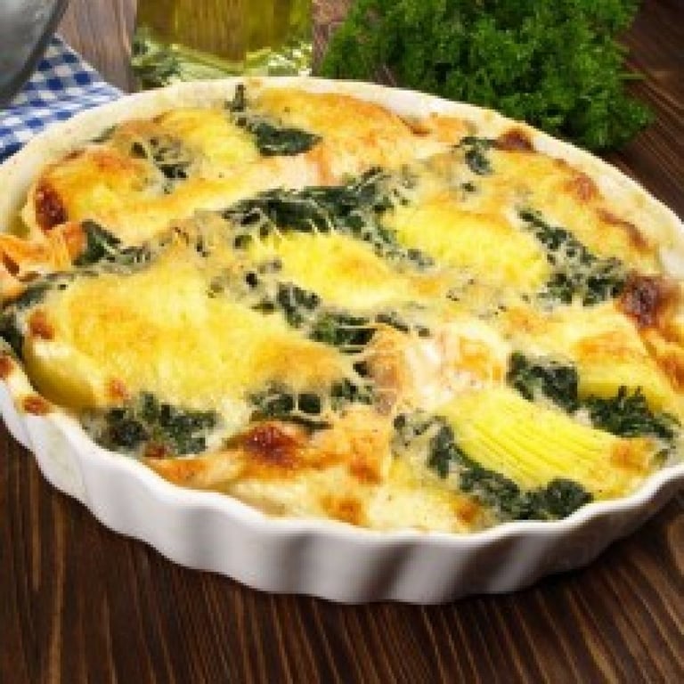 Oeufs Gratinés aux Épinards