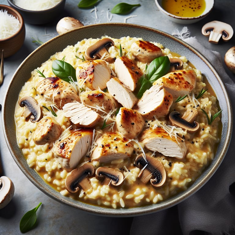 Risotto de Poulet aux Champignons au Thermomix