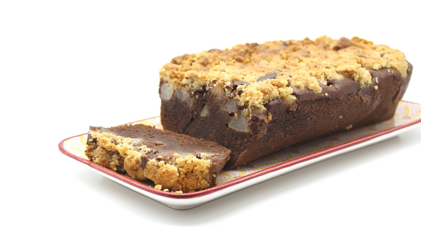 Cake Chocolat Poires Façon Crumble