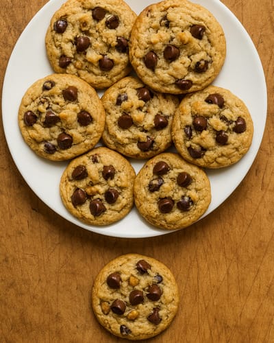 Cookies aux noix et aux pépites de chocolat