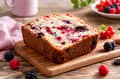 Cake aux fruits rouges