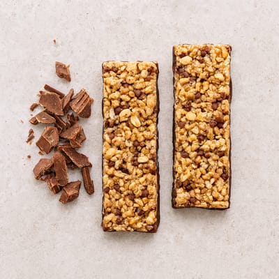 Barres de céréales à l’avoine, noisettes, banane et chocolat au Thermomix