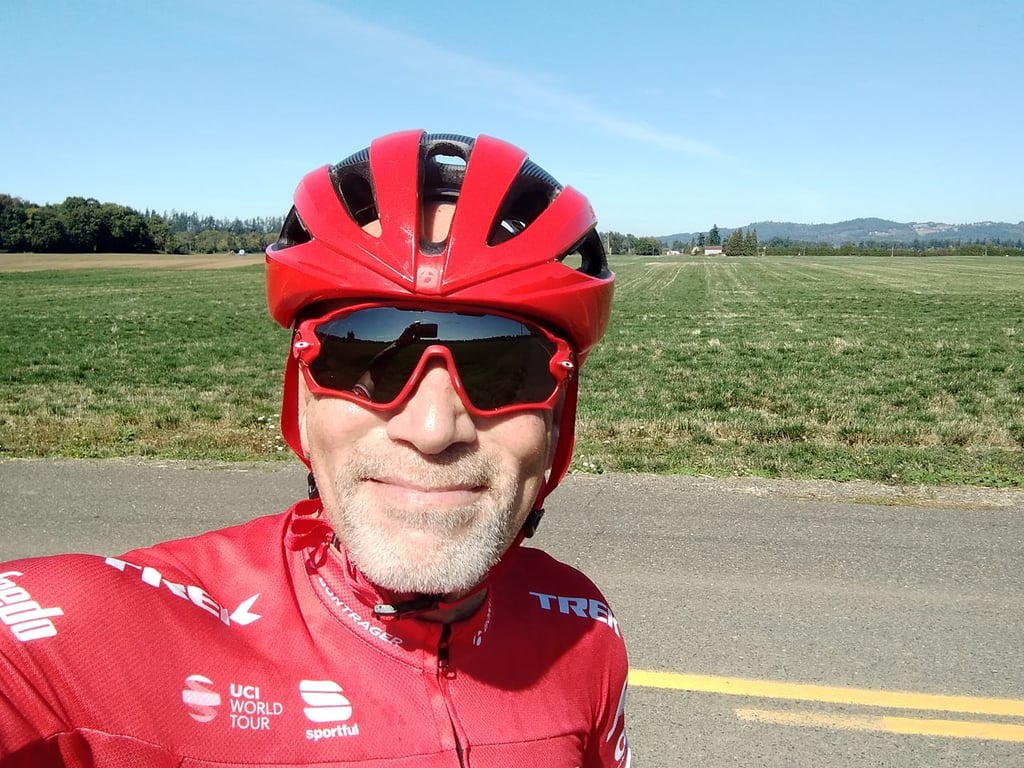 Richard out for a bike ride.