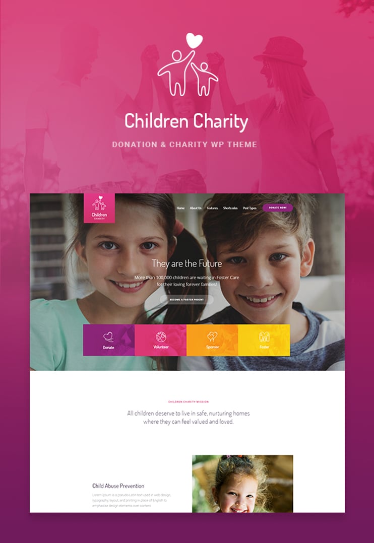 Children Charity - Nonprofit & NGO WordPress Theme