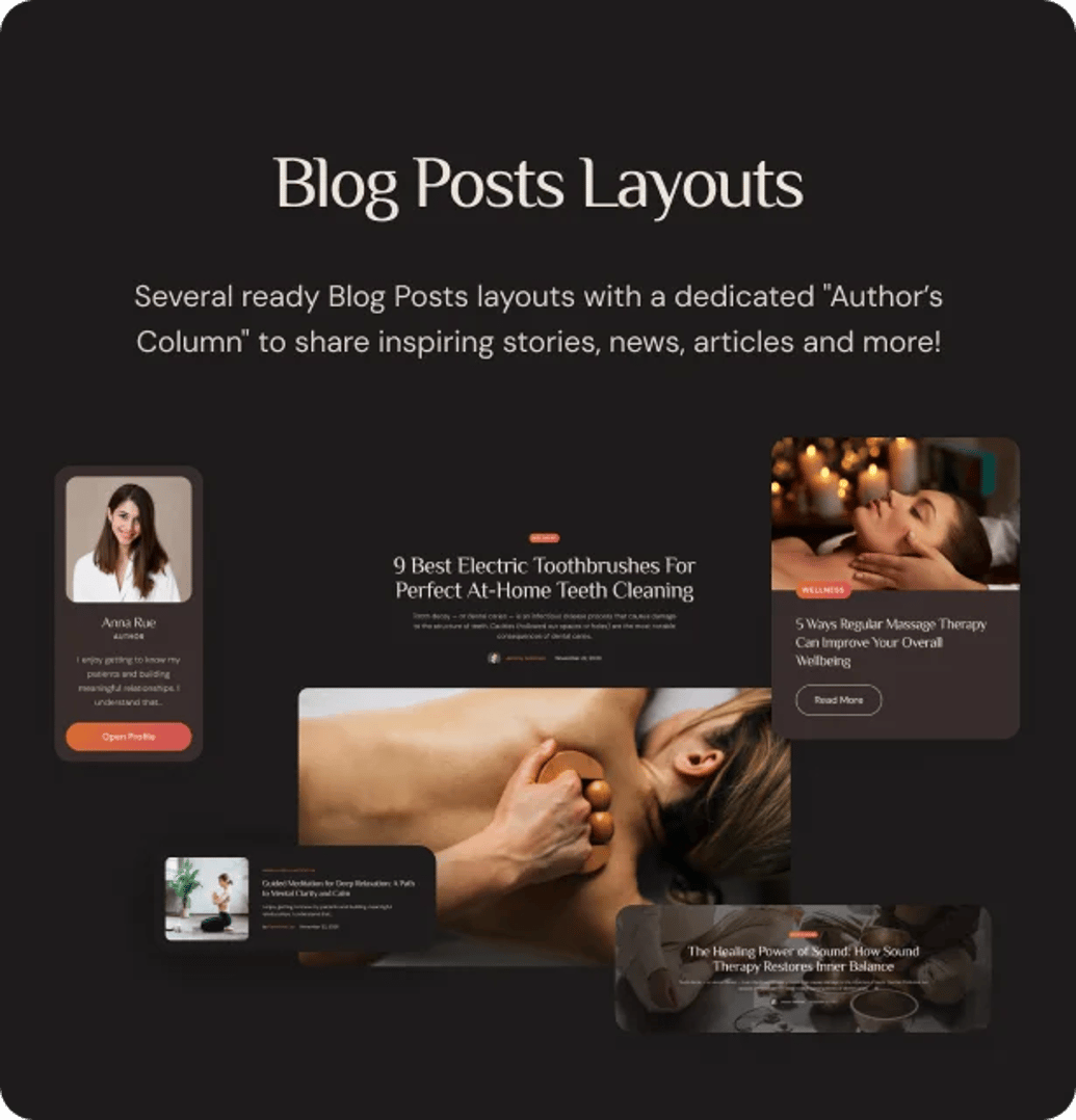 Wellness Bliss - Massage Salon & Spa WordPress Theme - Blog Posts Layouts | CMSMasters studio
