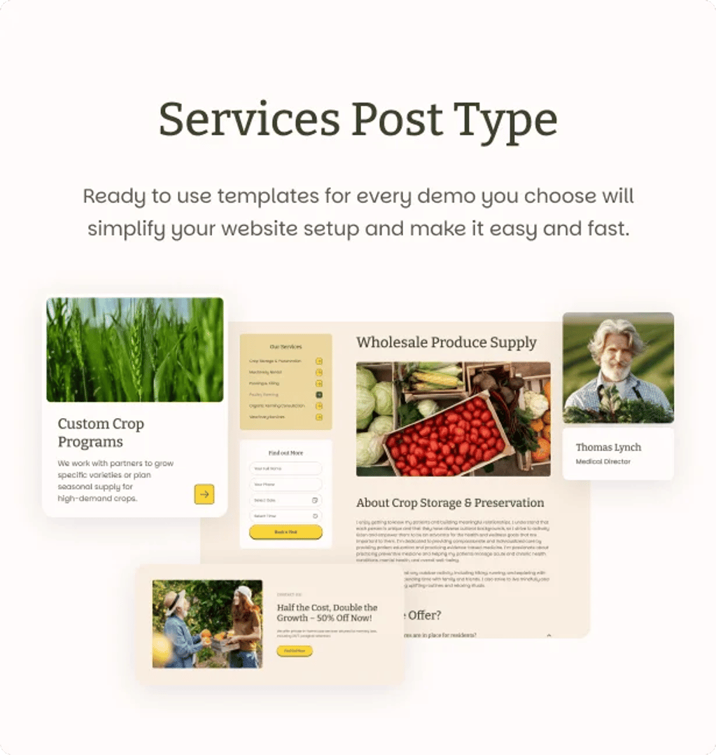 Organics - Agriculture & Food Farm WordPress Theme - Services Post Type | CMSMasters studio