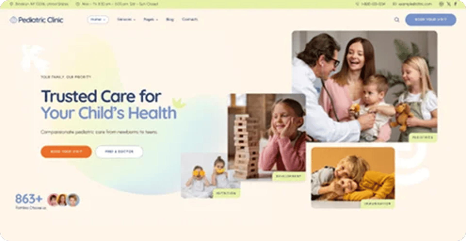 Pediatric Clinic - Children’s & Family Doctor Medical WordPress Theme - Pediatric Clinic | CMSMasters studio