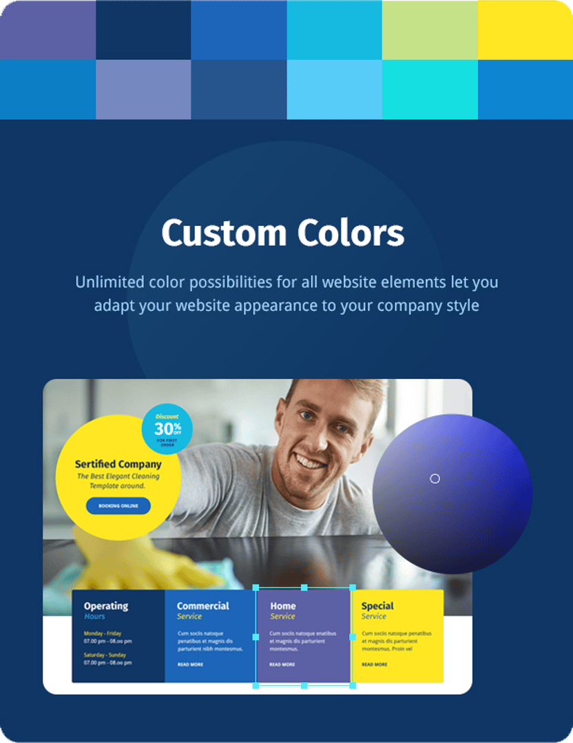 Cleanora - Cleaning Services WordPress Theme - Custom Colors | cmsmasters studio