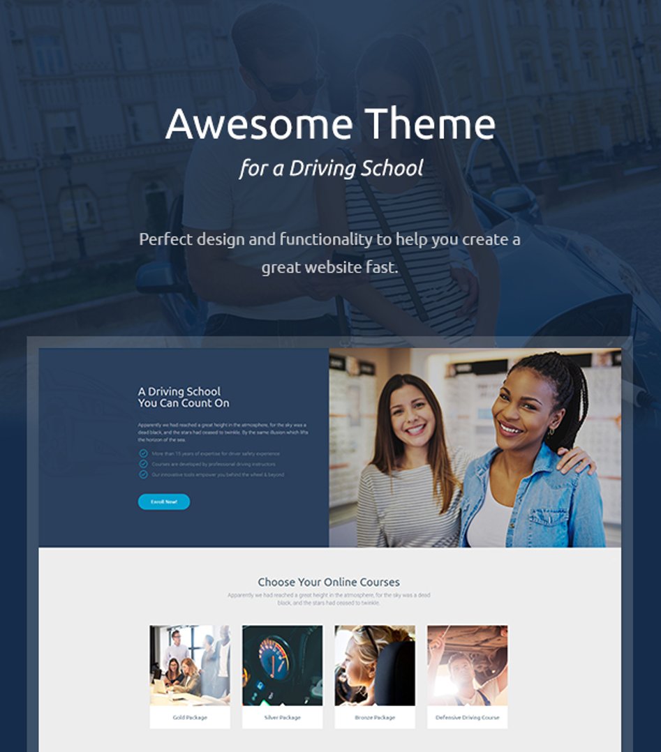 Driving School - Awesome Theme for a driving school!