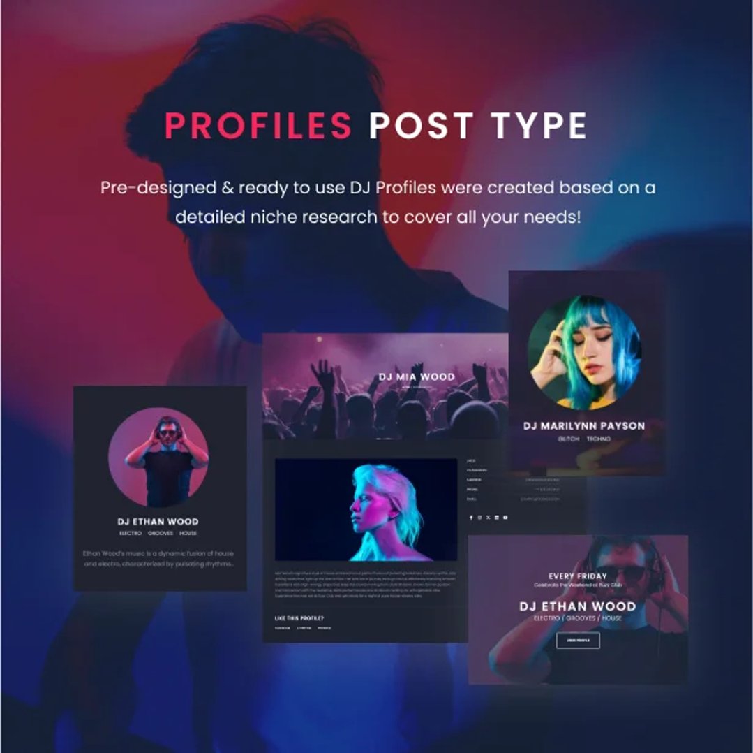 Buzz Club - Night Club, DJ & Music Festival Event WordPress Theme - Profiles Post Type