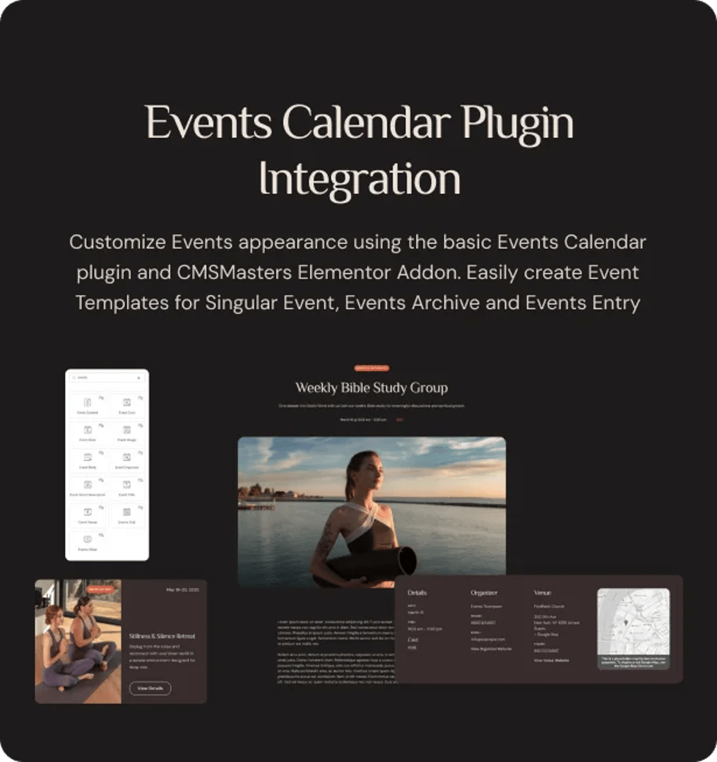 Wellness Bliss - Massage Salon & Spa WordPress Theme - Events Calendar Plugin Integration | CMSMasters studio