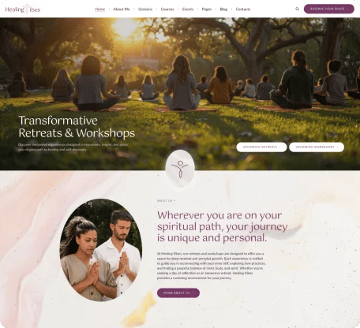 Healing Vibes – Reiki Massage, Yoga & Meditation WordPress Theme - Spiritual Retreats & Workshops | CMSMasters studio
