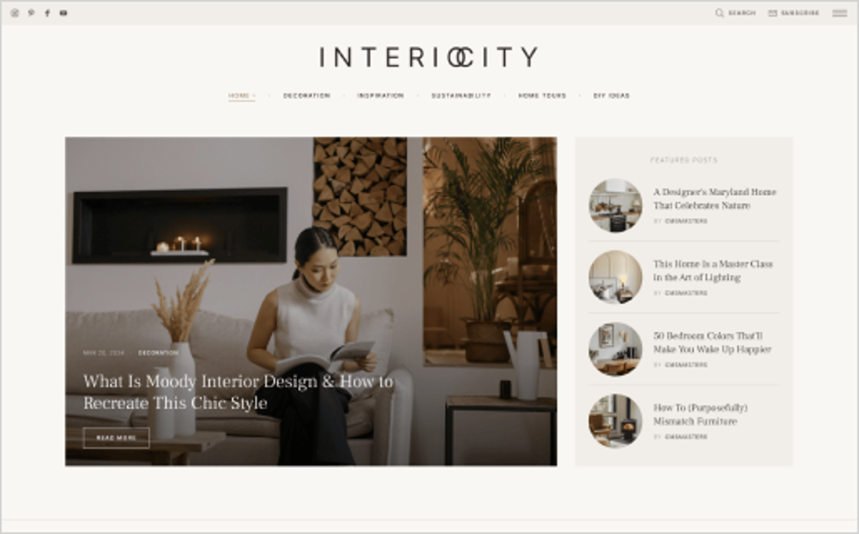 Interiocity - Home Decor Blog and Interior Design Magazine WordPress Theme - Personal Blog | CMSMasters studio