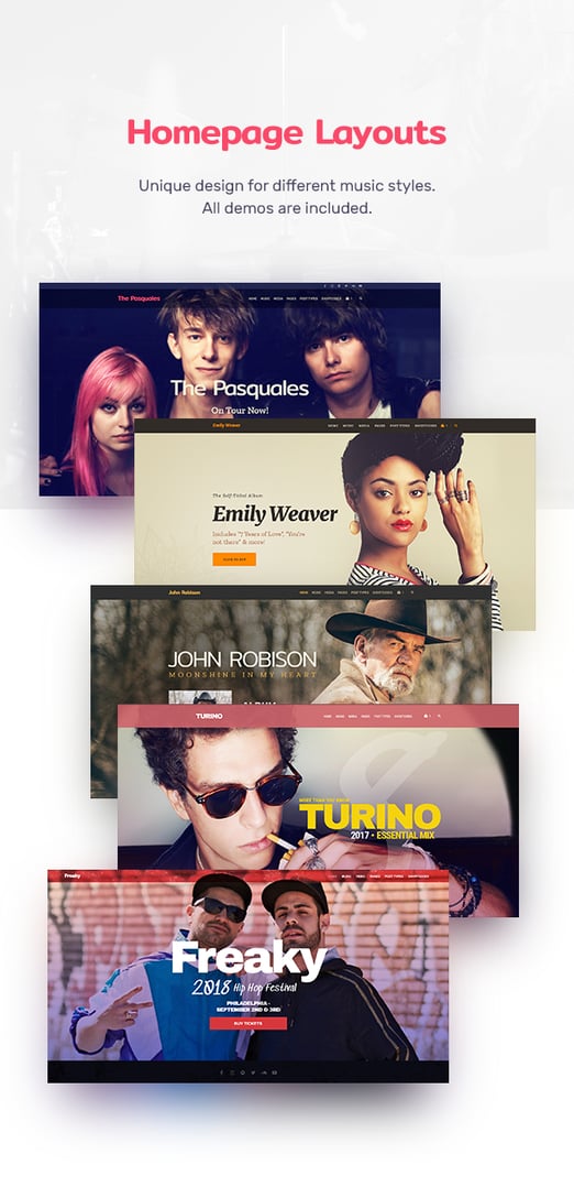 The Pasquales - DJ, Artist and Music Band WordPress Theme - Homepage Layouts | cmsmasters studio