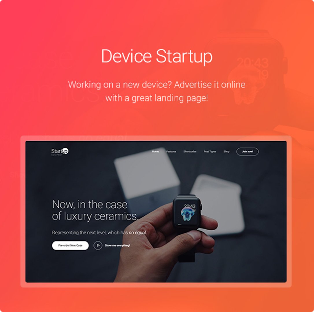 Startup Company - WordPress Theme for Business & Technology - Device Startup