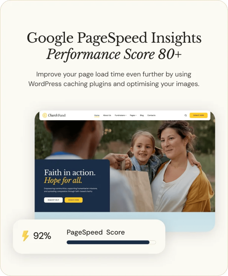 Church Fund  - Religion, NGO & Charity WordPress Theme - Performance Score 90+ | CMSMasters studio