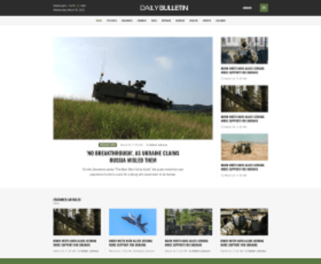 Daily Bulletin - Magazine & Newspaper WordPress Theme - Military Bulletin Demo | Cmsmasters studio