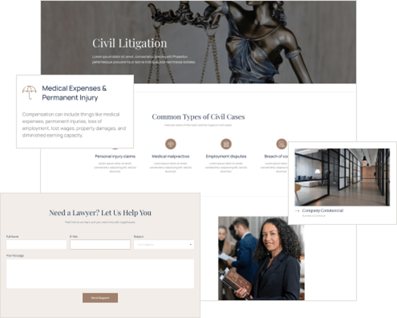 Legal Business - Attorney & Lawyer WordPress Theme - Services Layouts | Cmsmasters studio