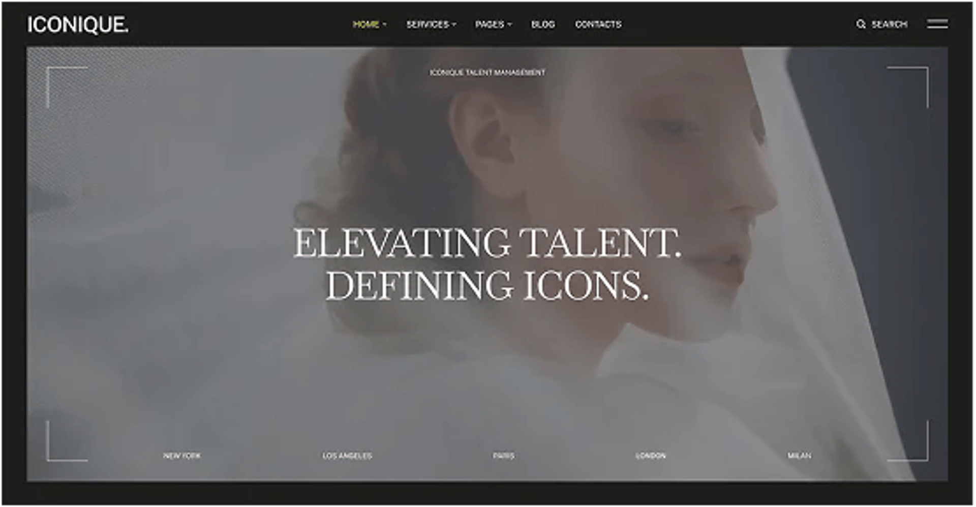 Iconique - Fashion Model Agency WordPress Theme - Talent Agency | CMSMasters studio