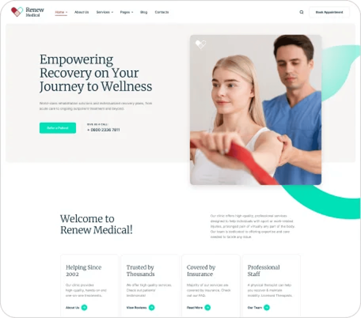 Renew Medical - Physiotherapy & Rehabilitation Clinic Medical WordPress Theme - Home Two | CMSMasters studio