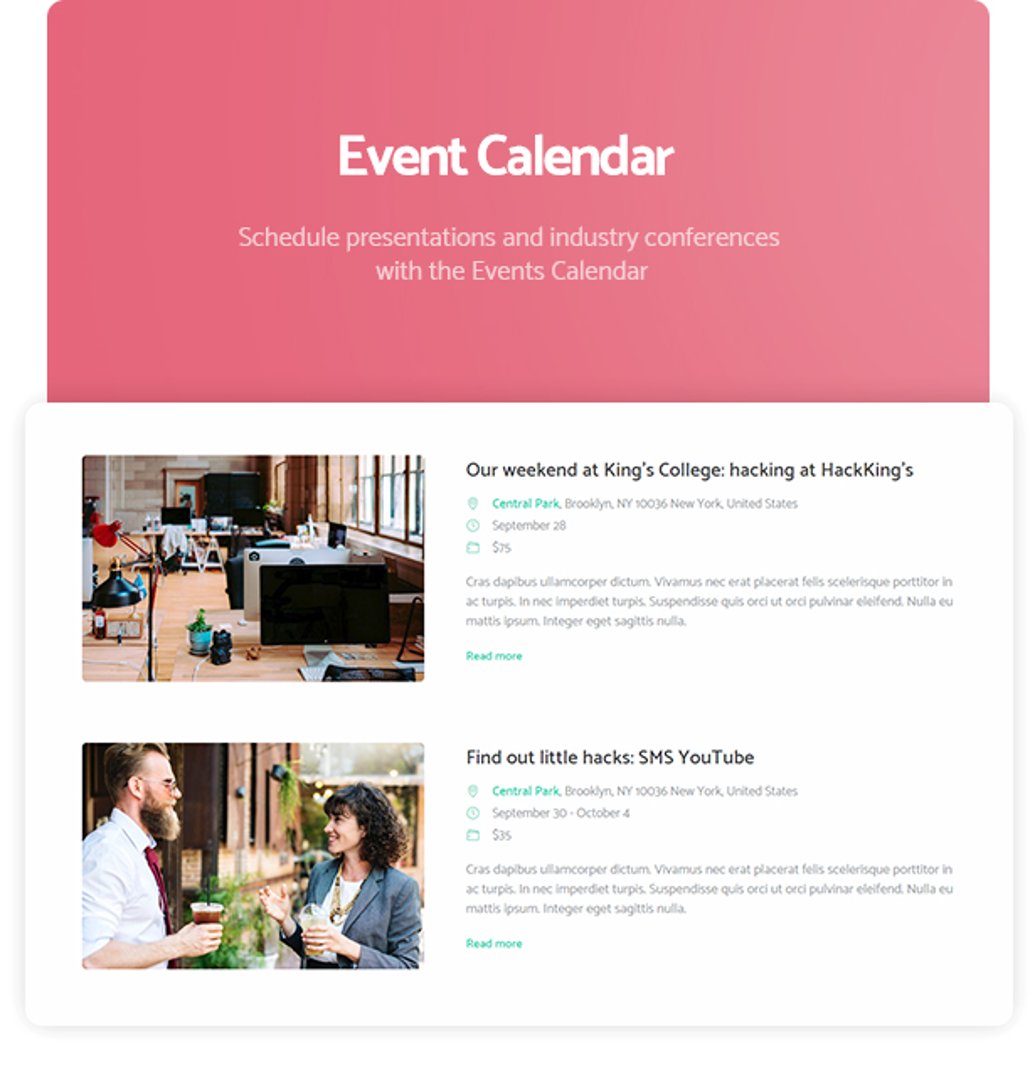 Start It - Technology & Startup WordPress Theme - Event Calendar