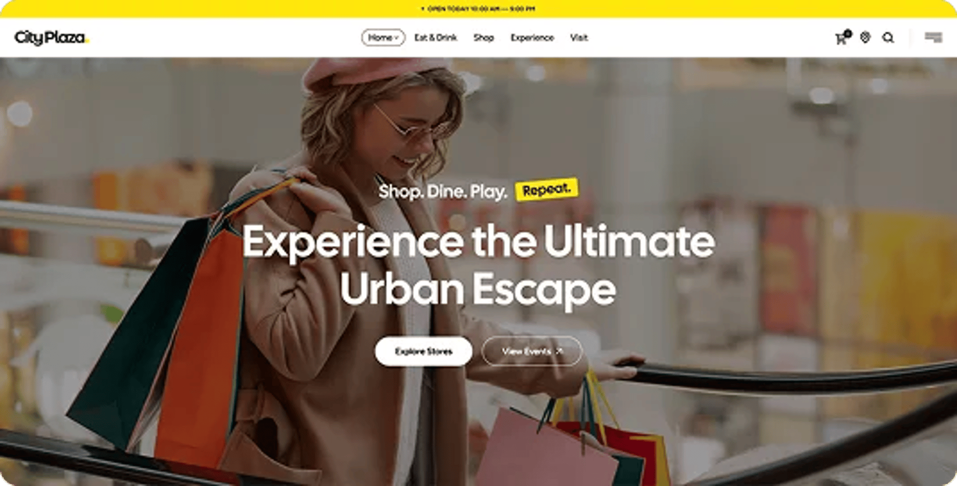 City Plaza - Entertainment Center & Shopping Mall WordPress Theme - City Center | CMSMasters studio