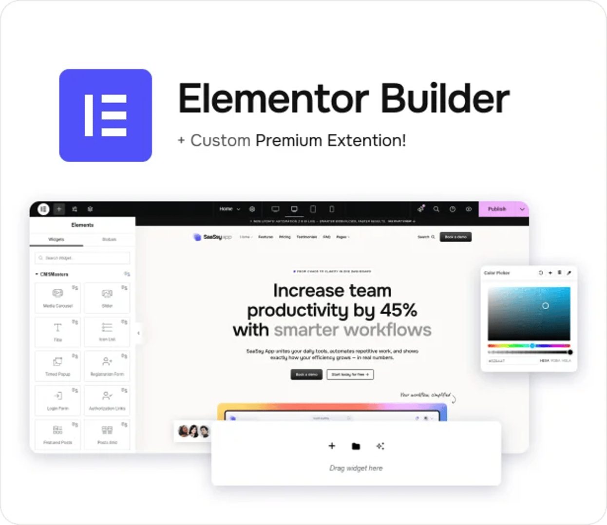 SaaSsy App - Software & Tech Startup WordPress Theme - Elementor Builder | CMSMasters studio