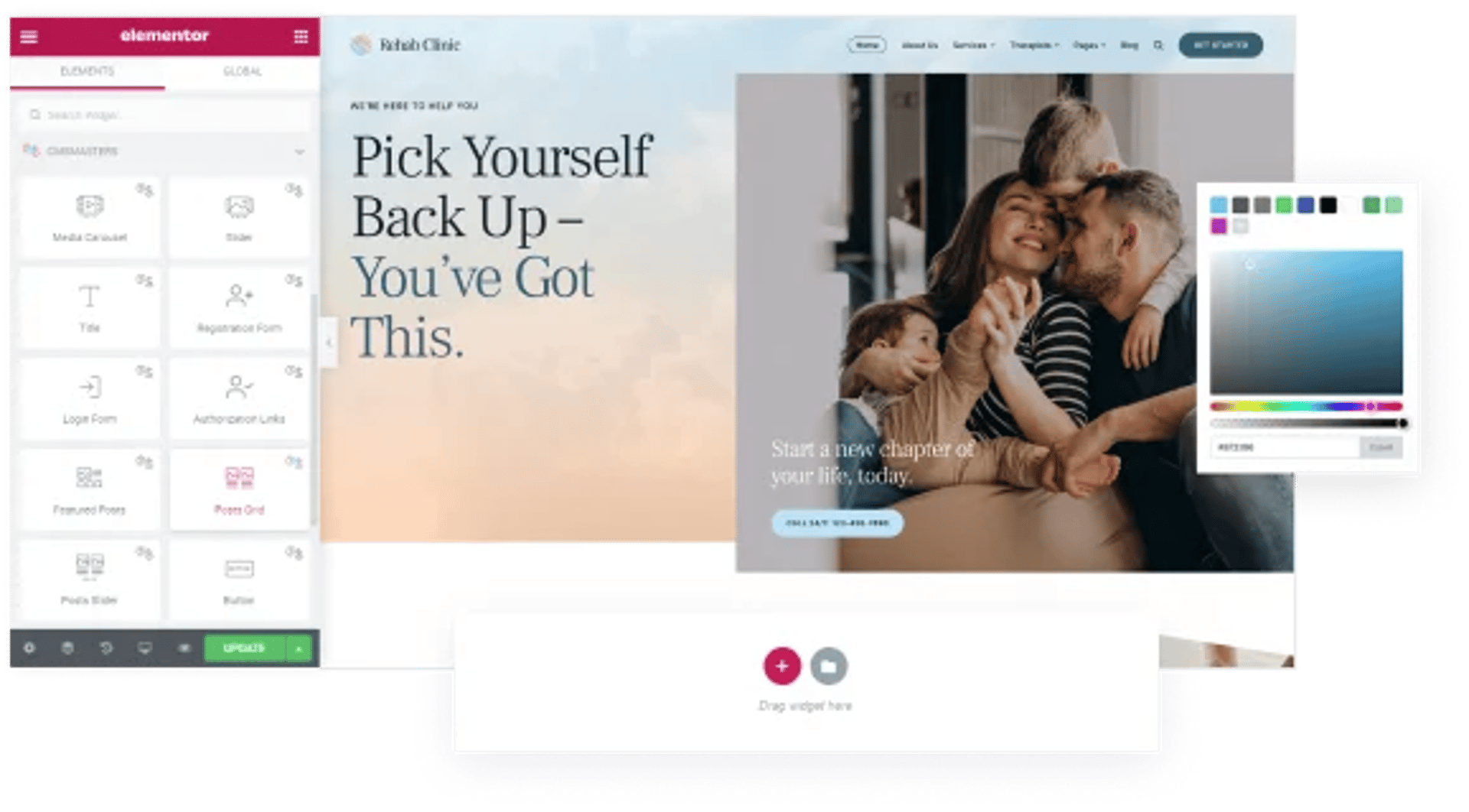 Rehab Clinic - Addiction Recovery Center WordPress Theme - Elementor Builder | CMSMasters studio