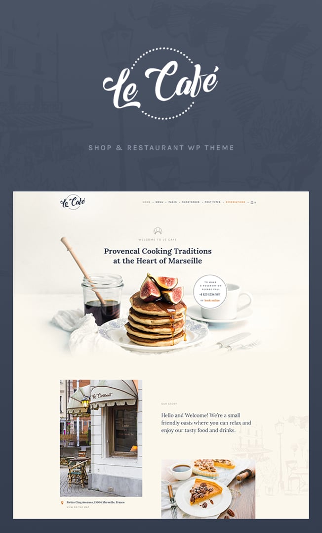 Le Cafe - Bakery, Bistro & Restaurant WordPress Theme