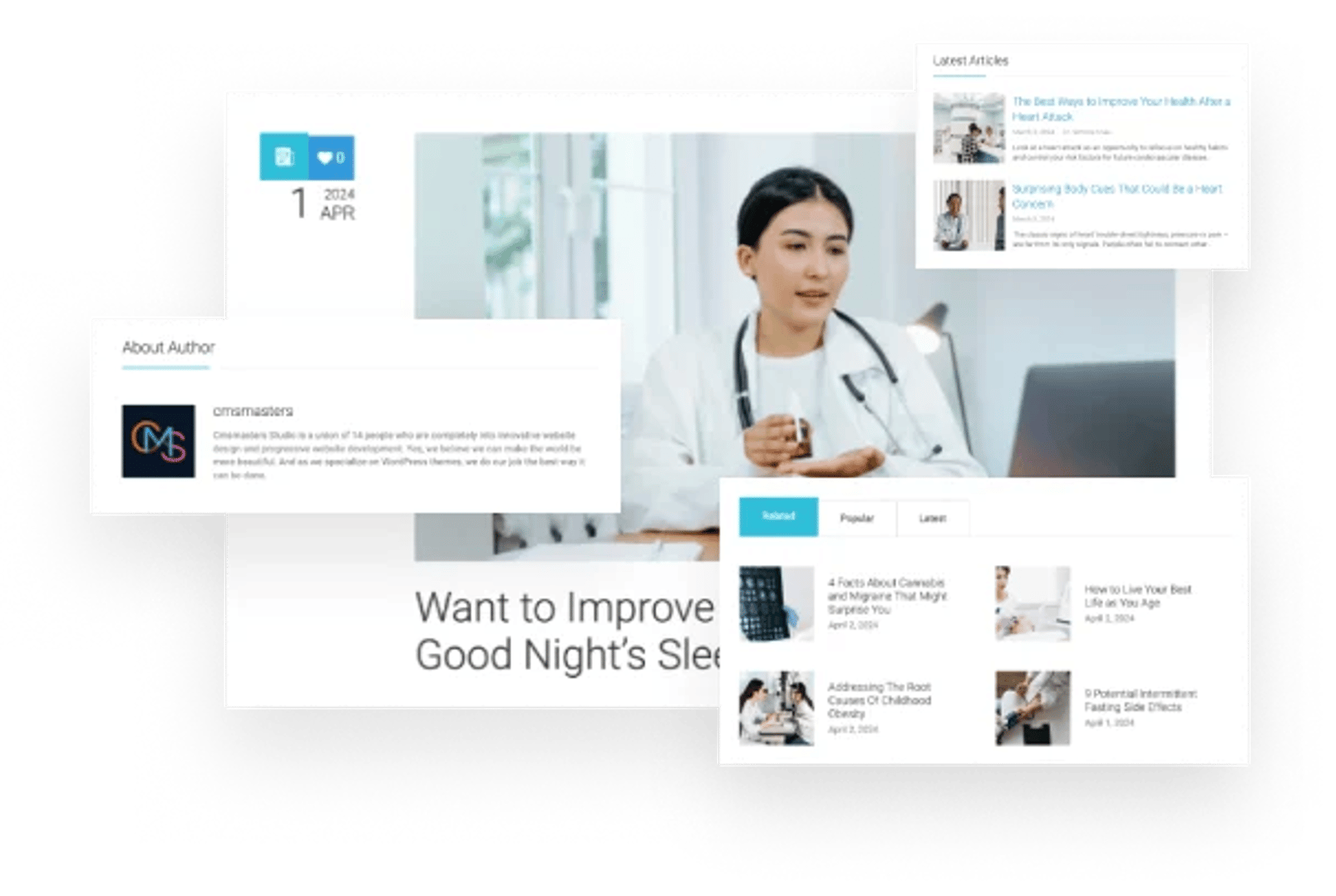 MediCure - Health & Medical WordPress Theme - Blog Posts Layouts | Cmsmasters studio
